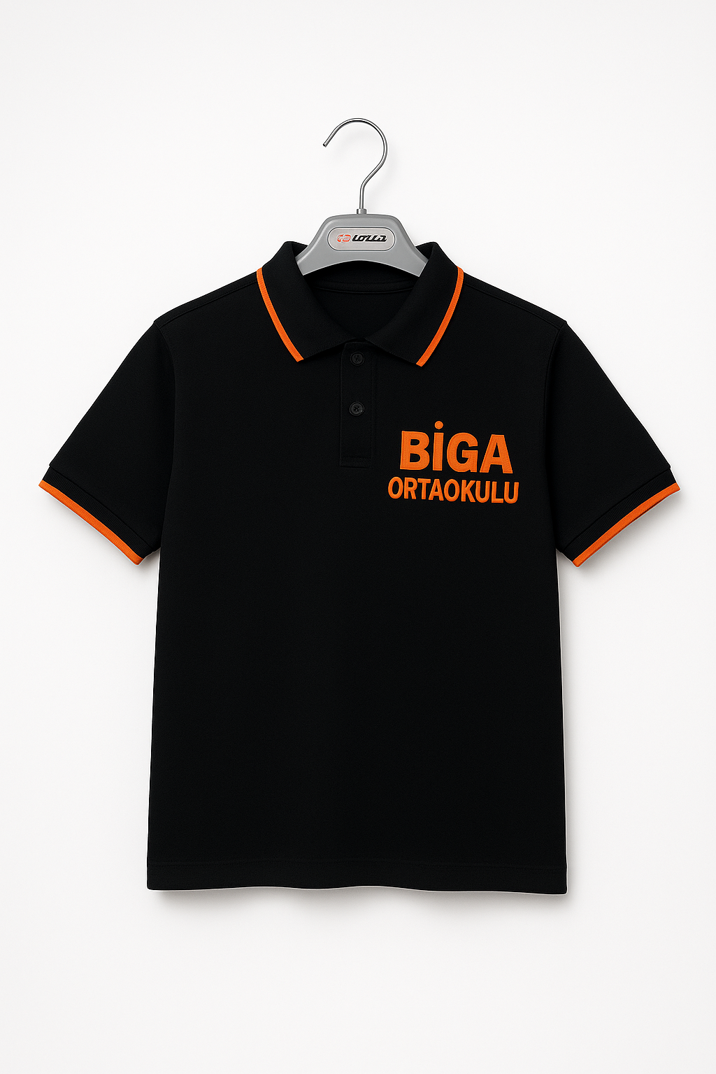 Biga Ortaokulu Siyah Kısa Kollu Polo Yaka